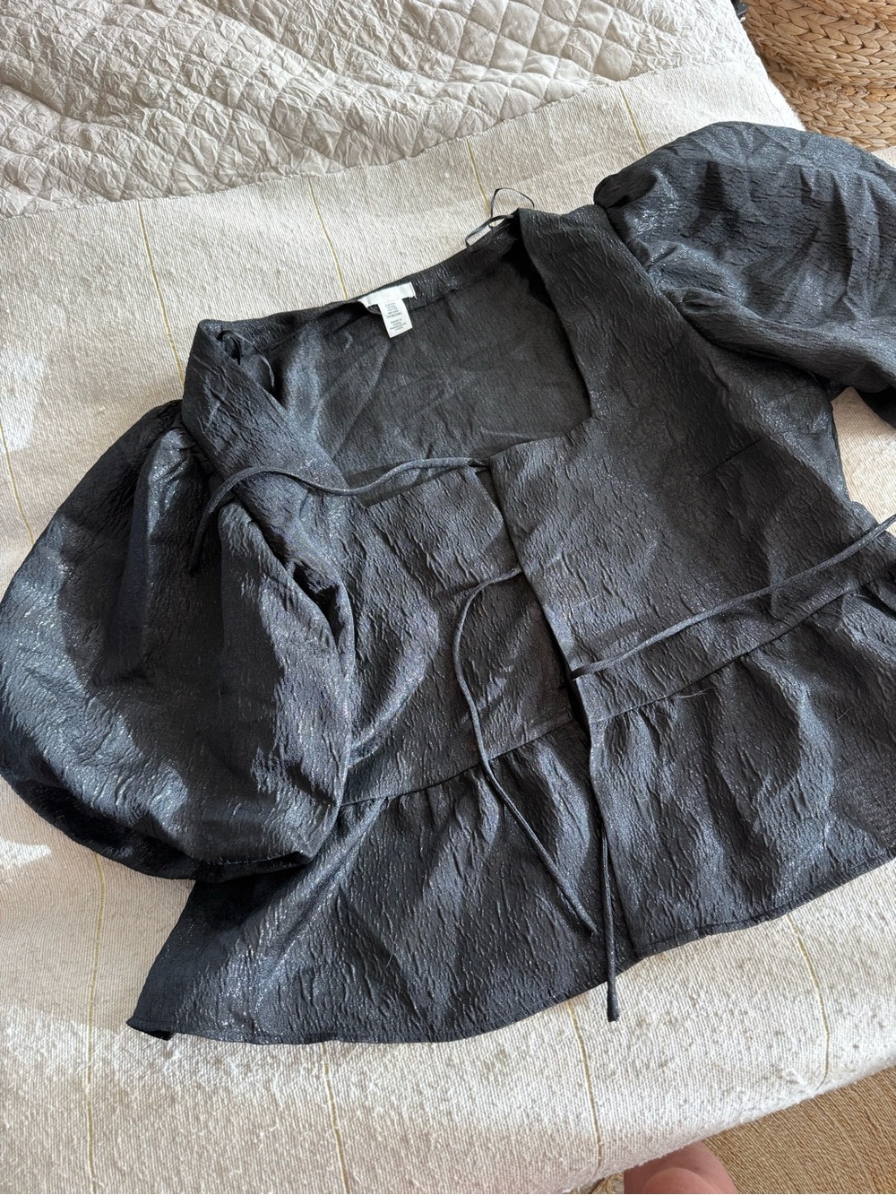 H&M Black Puff-Sleeve Women's Jacket